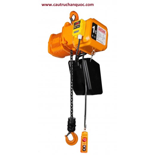 Palang xích điện Hàn Quốc 1 tấn móc treo cố định Palang xích điện Hàn Quốc 1 tấn móc treo cố định